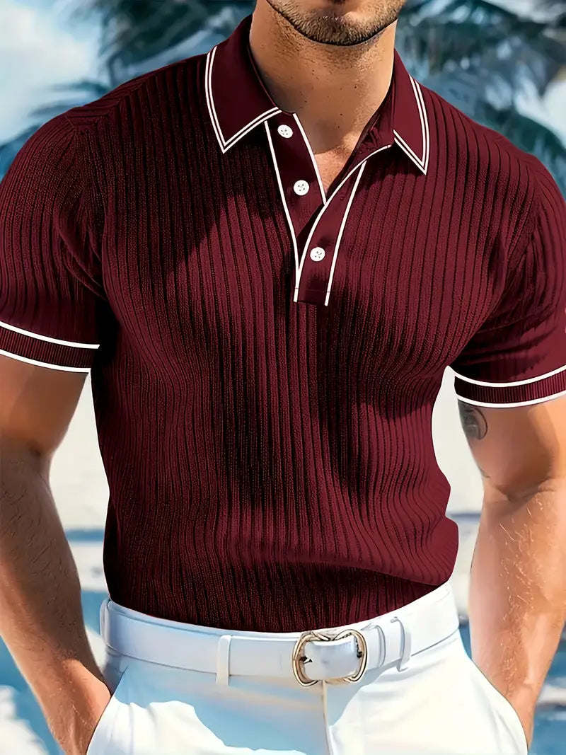 Rafael | Rebrasta Polo Majica s Kontrastnim Detaljima